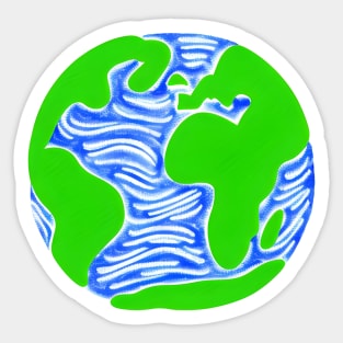 Planet Earth Sketch (MD23ERD001) Sticker